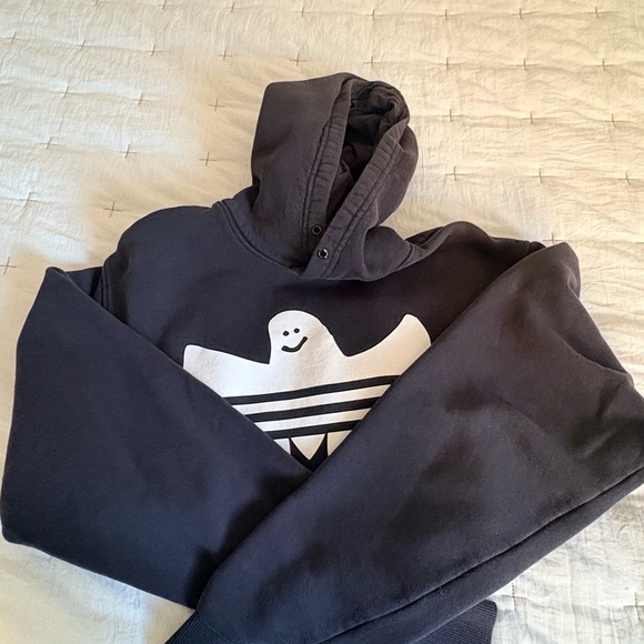 adidas G Shmoo Black Hoodie with White Logo - Picture 3 of 4